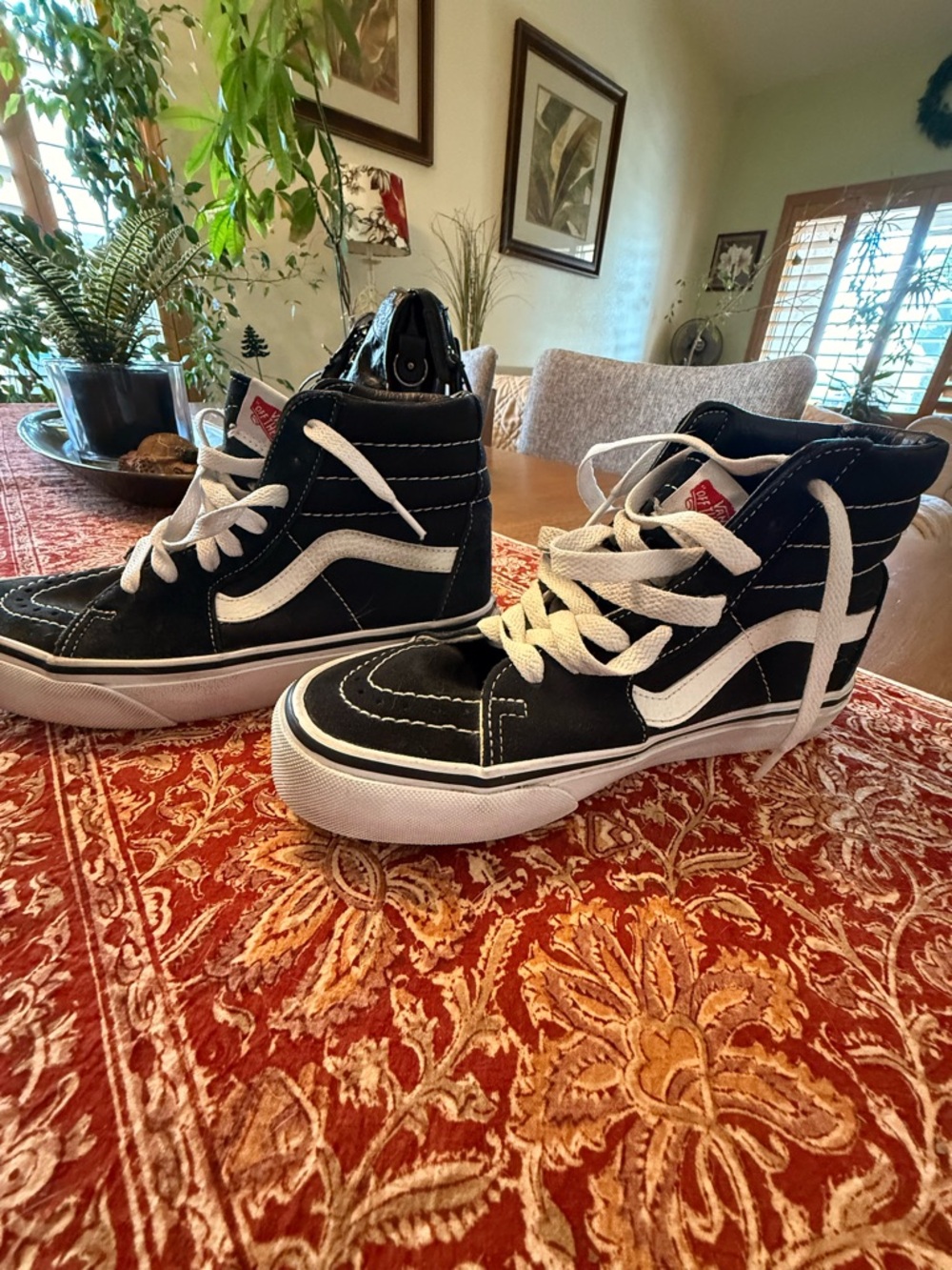 Vans Black and White High-Top Sneakers - Picture 9 of 9